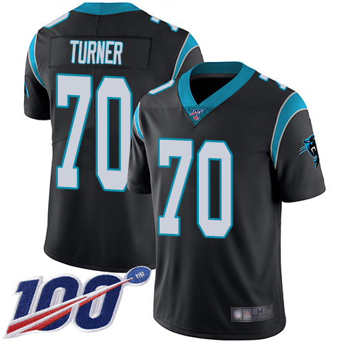 Carolina Panthers Limited Black Youth Trai Turner Home Jersey NFL Football #70 100th Season Vapor Untouchable